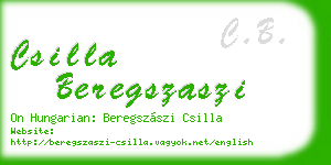 csilla beregszaszi business card